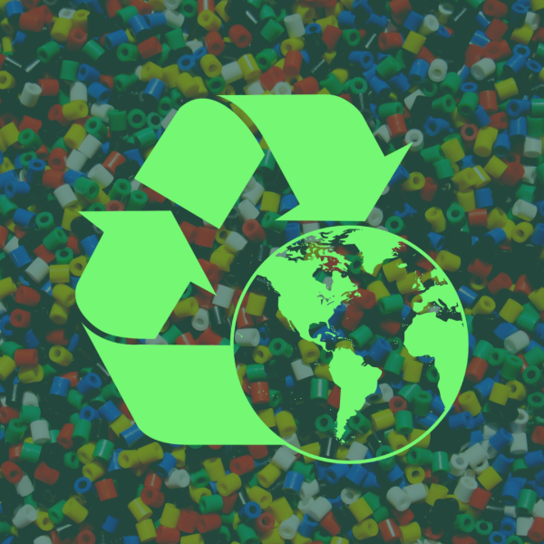 Recycle Symbol In Front Of HIPS Plastic